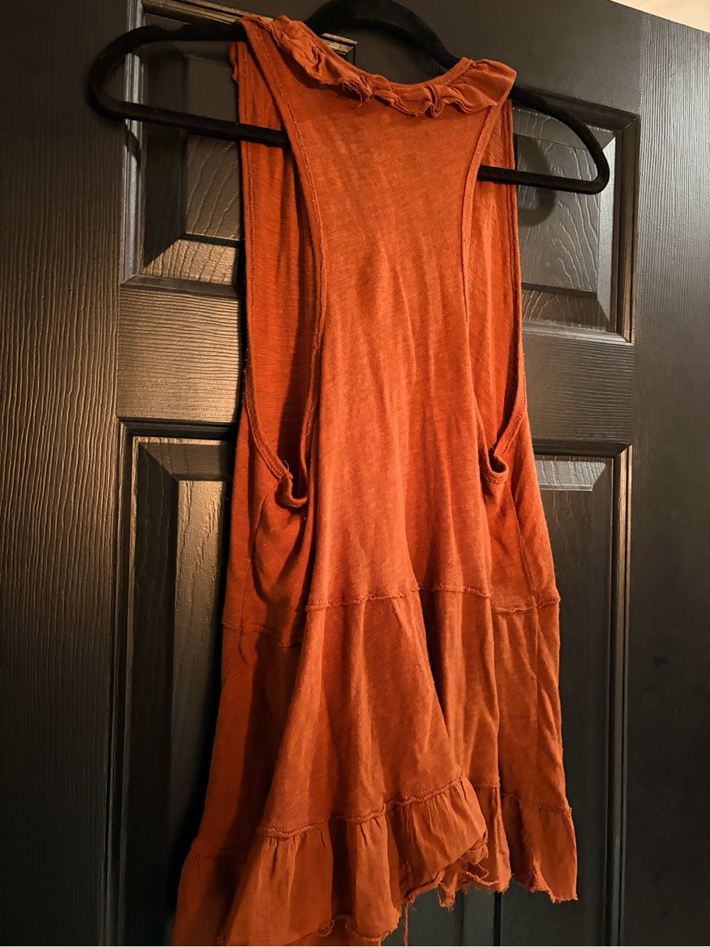 Free People Rust Ruffle-Trim Sleeveless Ruffled Tank - Women's - Picture 3 of 3